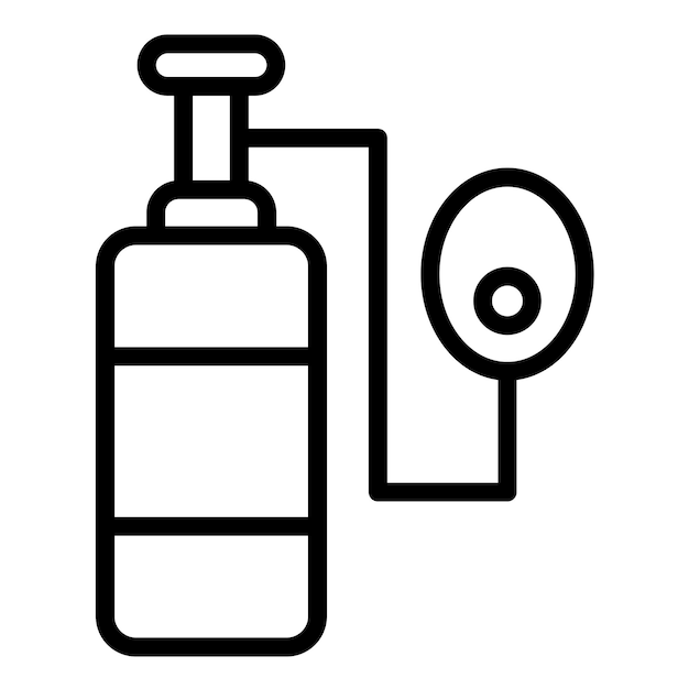 Diseño vectorial Estilo del icono del tanque de oxígeno