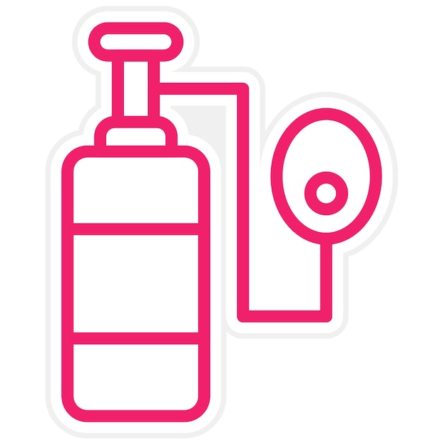 Diseño vectorial Estilo del icono del tanque de oxígeno