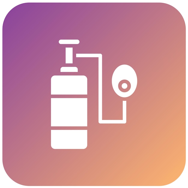 Diseño vectorial Estilo del icono del tanque de oxígeno