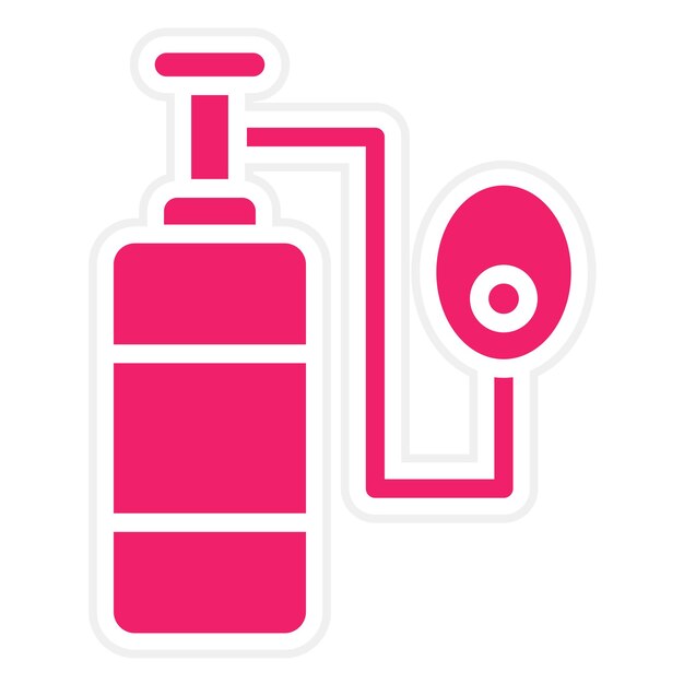 Diseño vectorial Estilo del icono del tanque de oxígeno