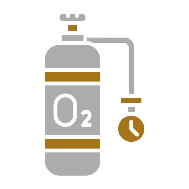 Vector diseño vectorial estilo del icono del tanque de oxígeno