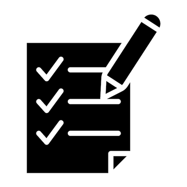 Diseño vectorial Estilo del icono de la tarea del estudiante
