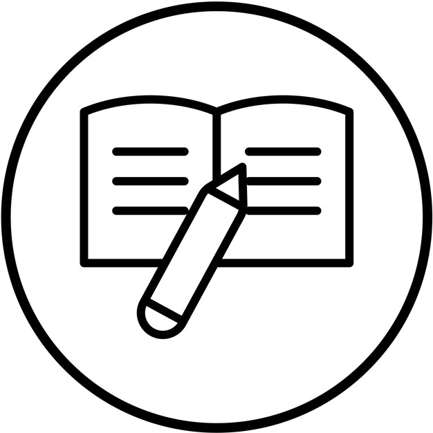 Diseño vectorial Estilo del icono de la tarea del estudiante