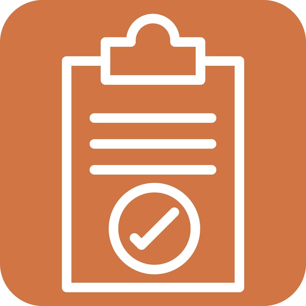 Diseño vectorial Estilo del icono de las tareas completadas