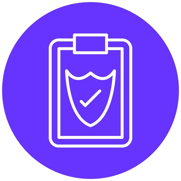Diseño vectorial Estilo del icono de las tareas completadas