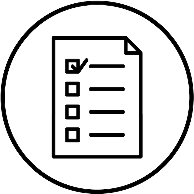 Diseño vectorial Estilo del icono de las tareas diarias