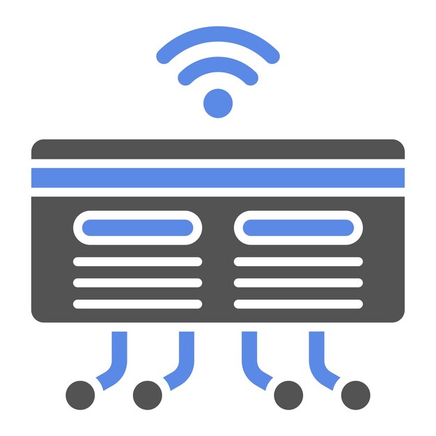 Diseño vectorial Estilo del icono de la tarjeta de crédito electrónica