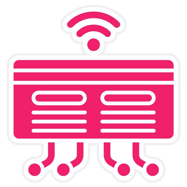 Diseño vectorial Estilo del icono de la tarjeta de crédito electrónica