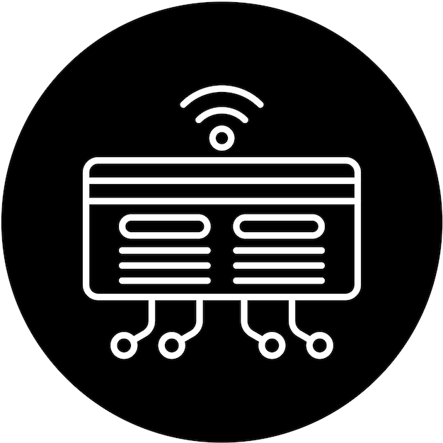 Diseño vectorial Estilo del icono de la tarjeta de crédito electrónica