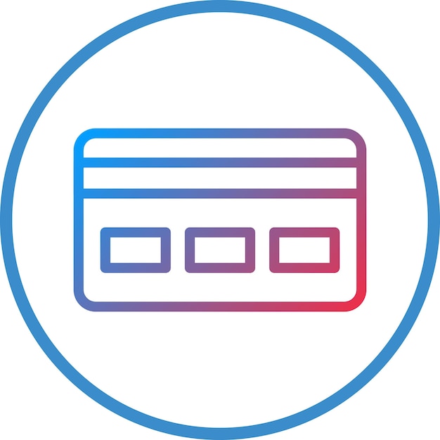 Diseño vectorial Estilo del icono de la tarjeta de crédito