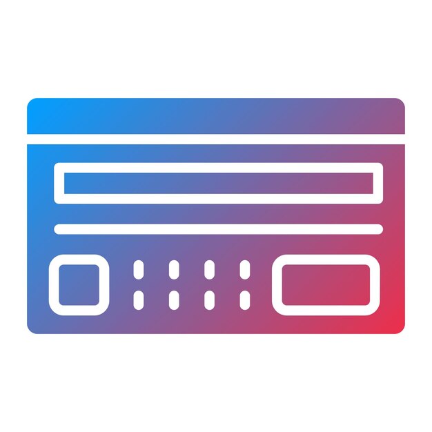 Diseño vectorial Estilo del icono de la tarjeta de crédito