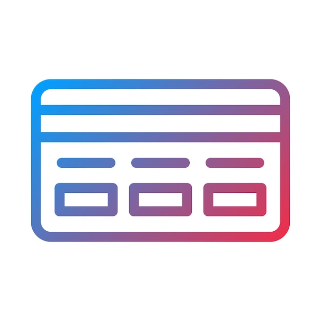 Diseño vectorial Estilo del icono de la tarjeta de crédito
