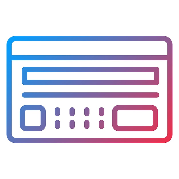 Diseño vectorial Estilo del icono de la tarjeta de crédito