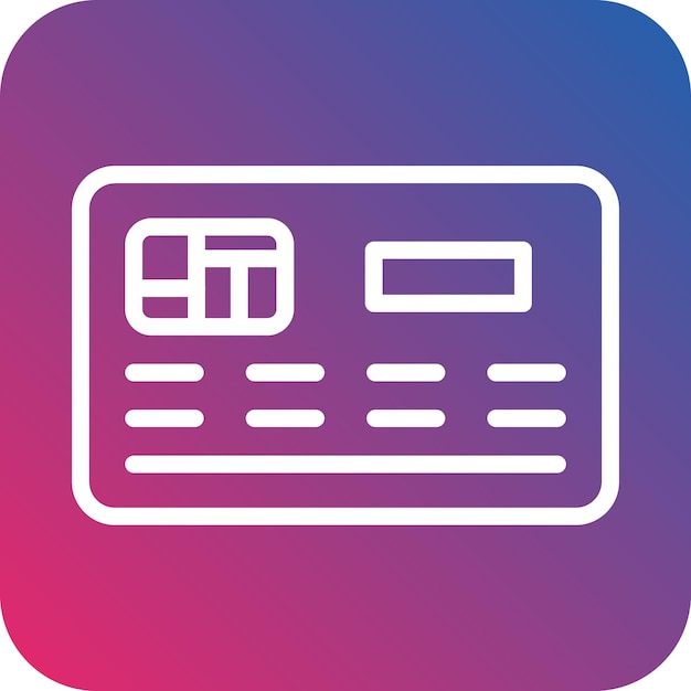 Diseño vectorial Estilo del icono de la tarjeta de crédito