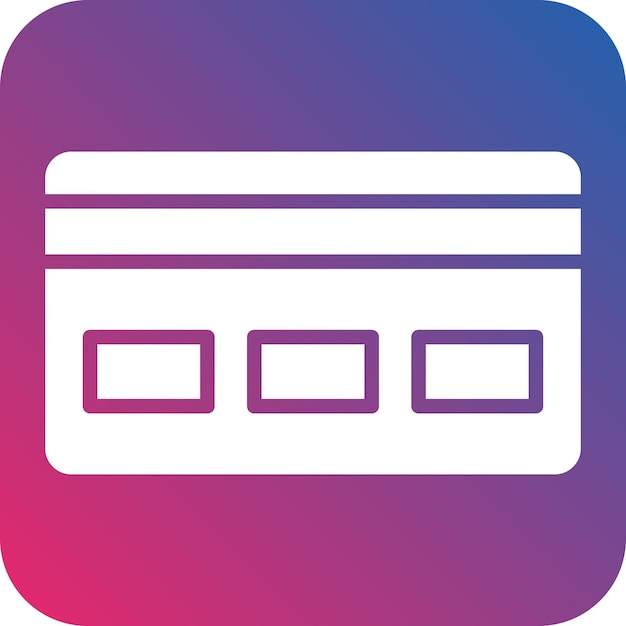 Diseño vectorial Estilo del icono de la tarjeta de crédito