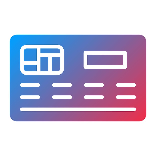 Diseño vectorial Estilo del icono de la tarjeta de crédito
