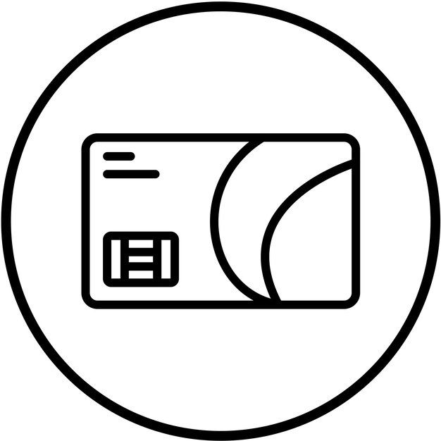 Diseño vectorial Estilo del icono de la tarjeta de crédito