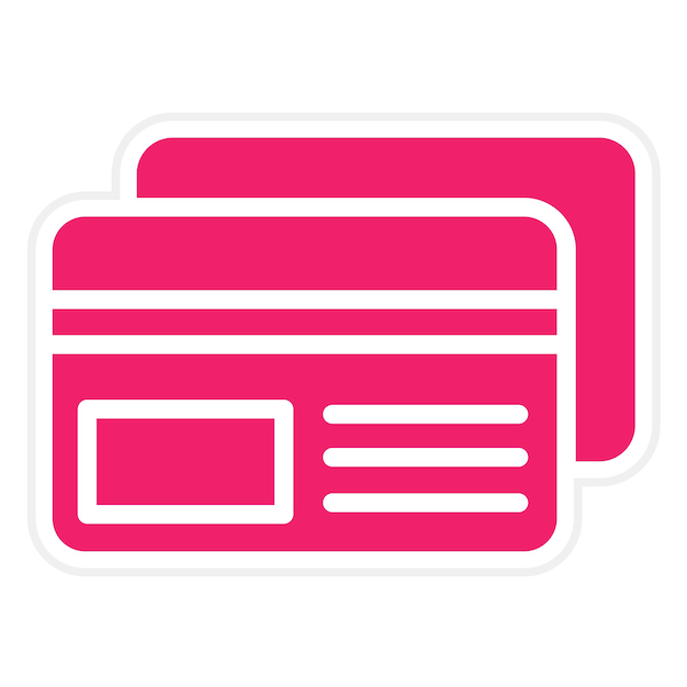 Diseño vectorial Estilo del icono de la tarjeta de crédito
