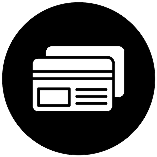 Diseño vectorial Estilo del icono de la tarjeta de crédito