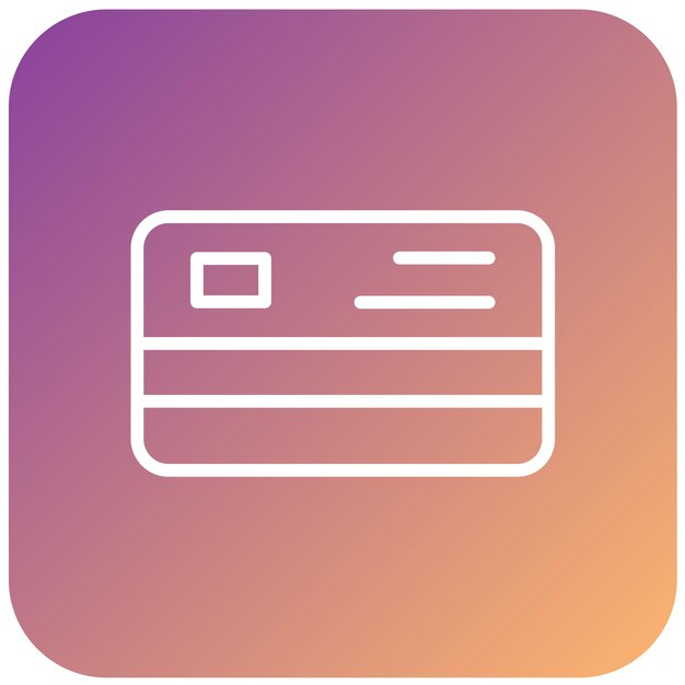 Diseño vectorial Estilo del icono de la tarjeta de crédito