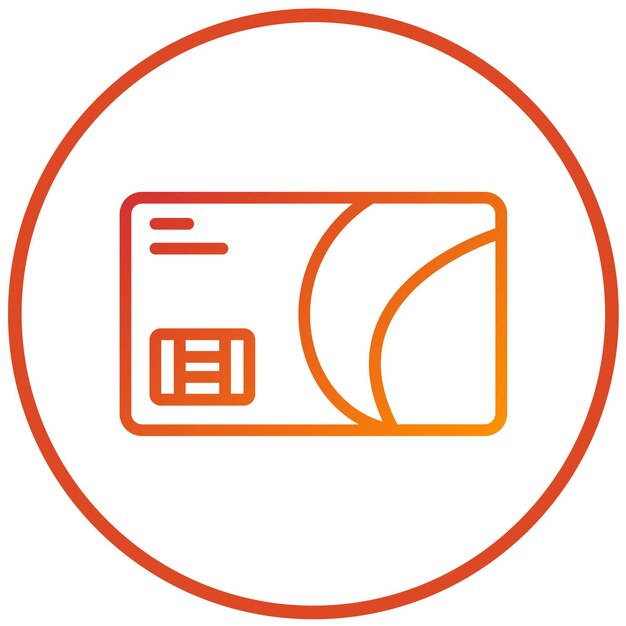 Diseño vectorial Estilo del icono de la tarjeta de crédito