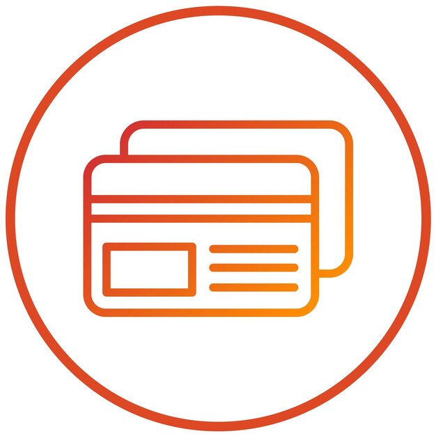 Diseño vectorial Estilo del icono de la tarjeta de crédito