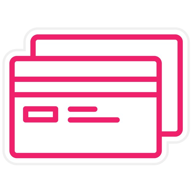 Diseño vectorial Estilo del icono de la tarjeta de crédito