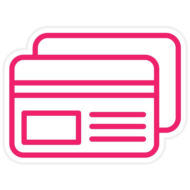 Diseño vectorial Estilo del icono de la tarjeta de crédito