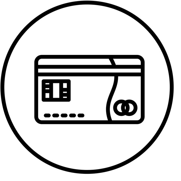 Diseño vectorial Estilo del icono de la tarjeta de crédito