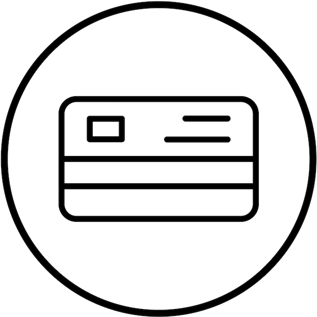 Diseño vectorial Estilo del icono de la tarjeta de crédito