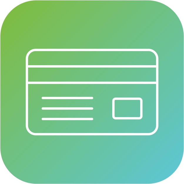 Diseño vectorial Estilo del icono de la tarjeta de crédito