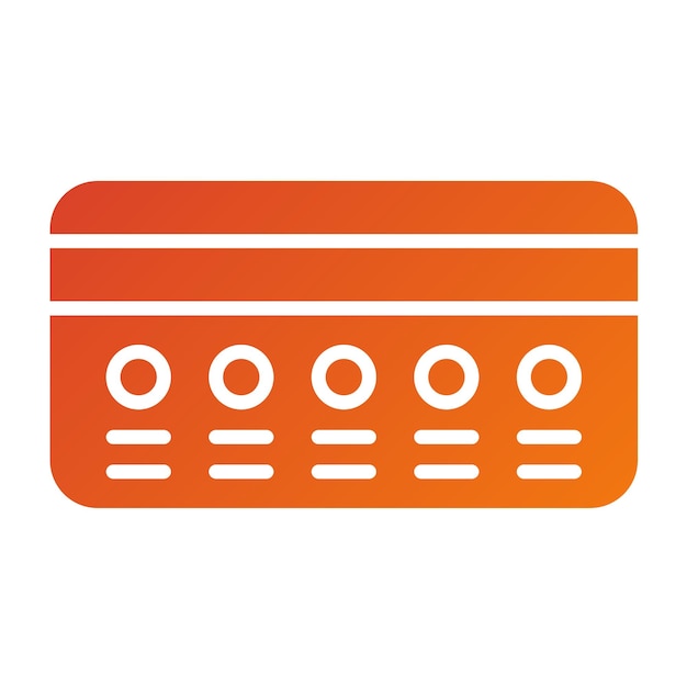 Diseño vectorial Estilo del icono de la tarjeta de crédito