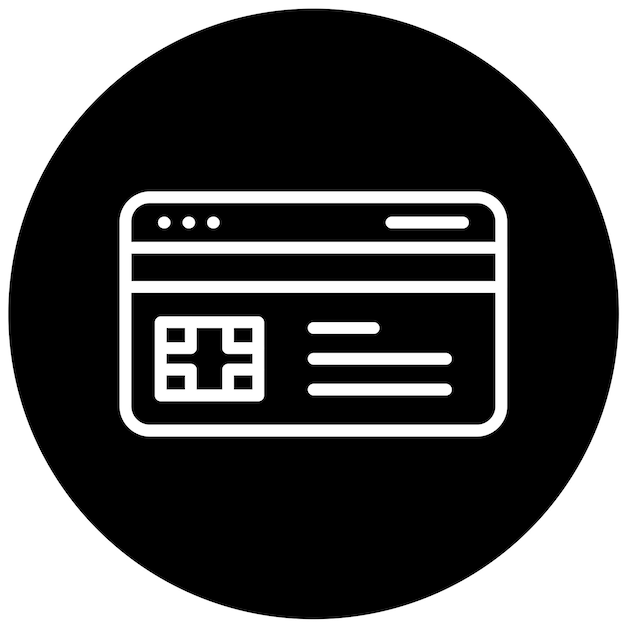 Diseño vectorial Estilo del icono de la tarjeta de crédito