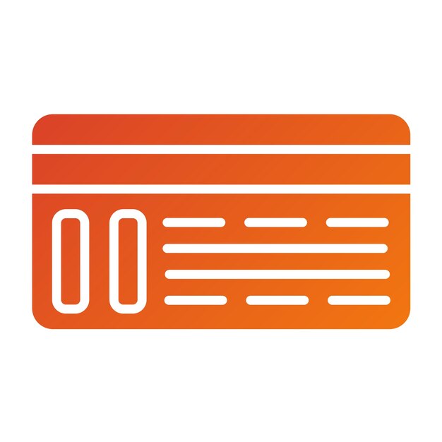 Diseño vectorial Estilo del icono de la tarjeta de crédito
