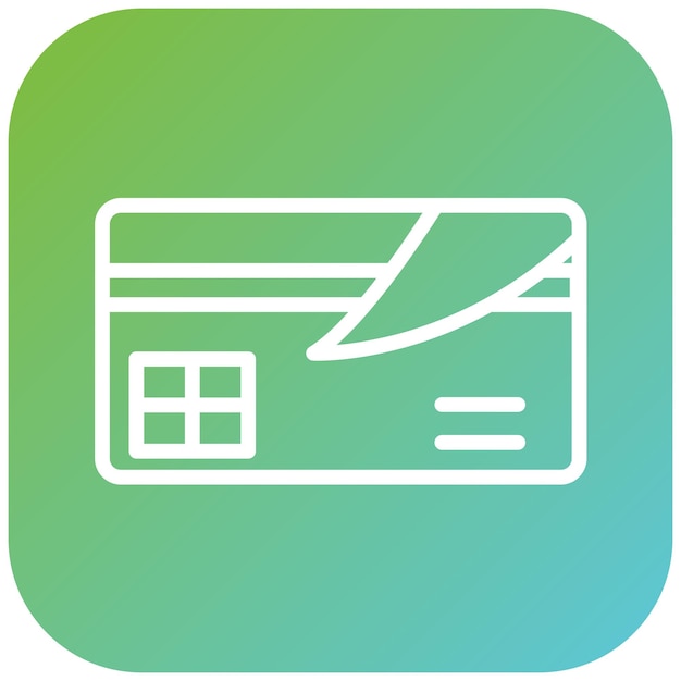 Diseño vectorial Estilo del icono de la tarjeta de crédito