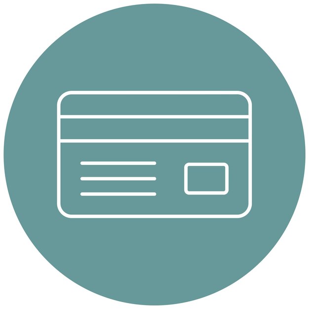 Diseño vectorial Estilo del icono de la tarjeta de crédito