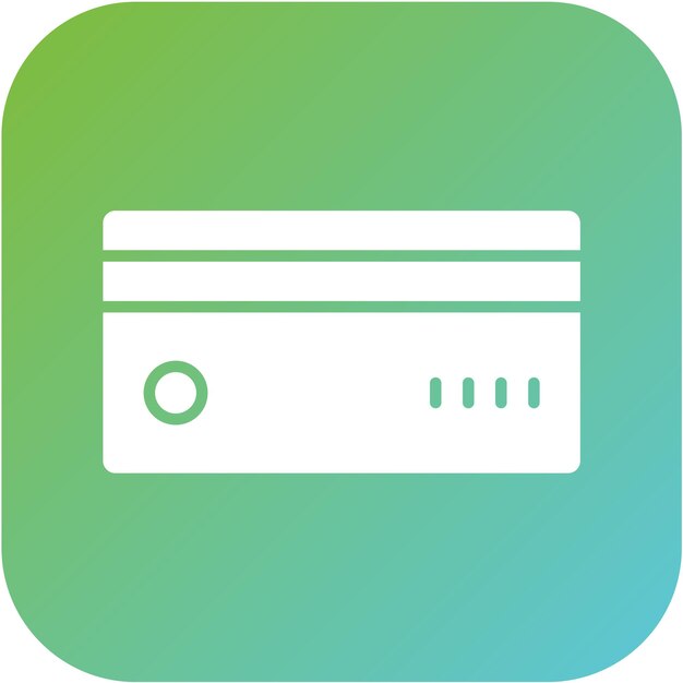 Diseño vectorial Estilo del icono de la tarjeta de crédito