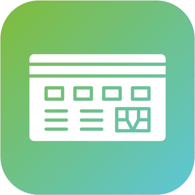 Diseño vectorial Estilo del icono de la tarjeta de crédito