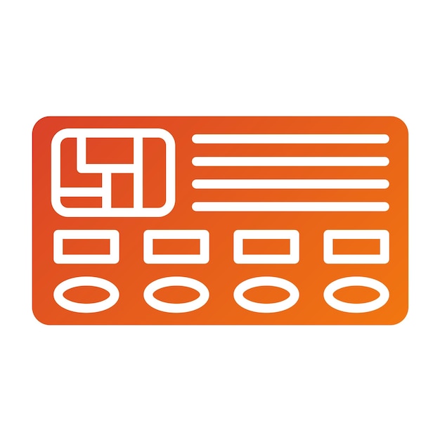 Diseño vectorial Estilo del icono de la tarjeta de crédito