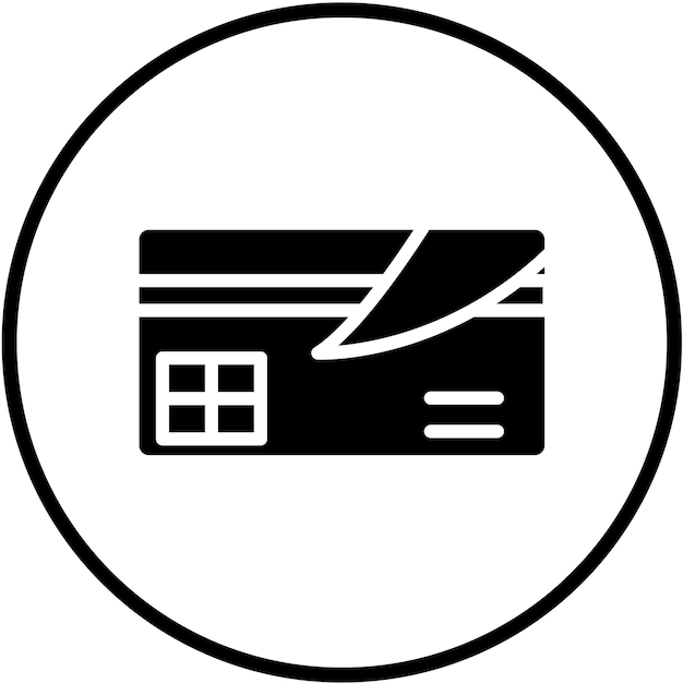 Diseño vectorial Estilo del icono de la tarjeta de crédito