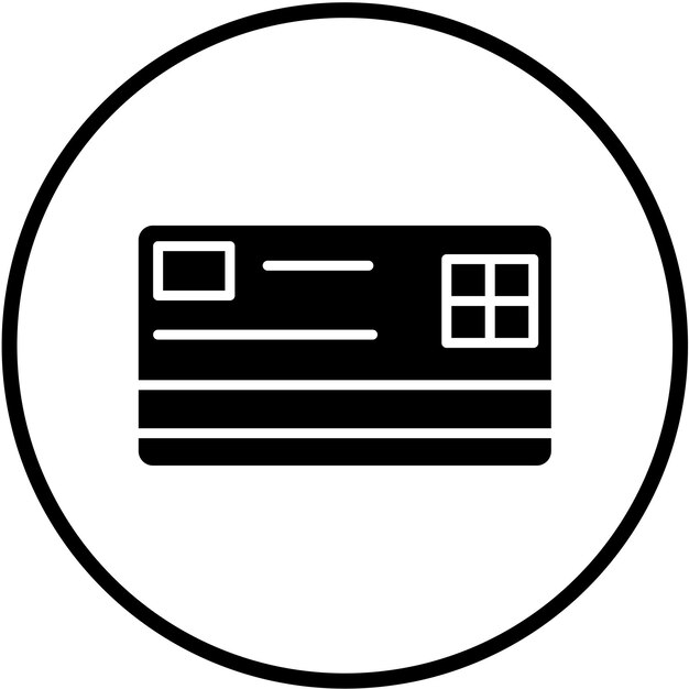 Diseño vectorial Estilo del icono de la tarjeta de crédito