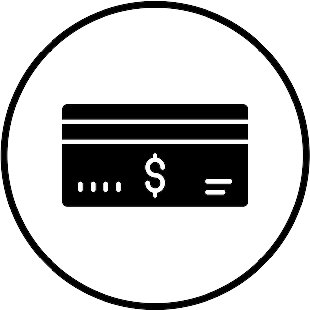 Diseño vectorial Estilo del icono de la tarjeta de crédito