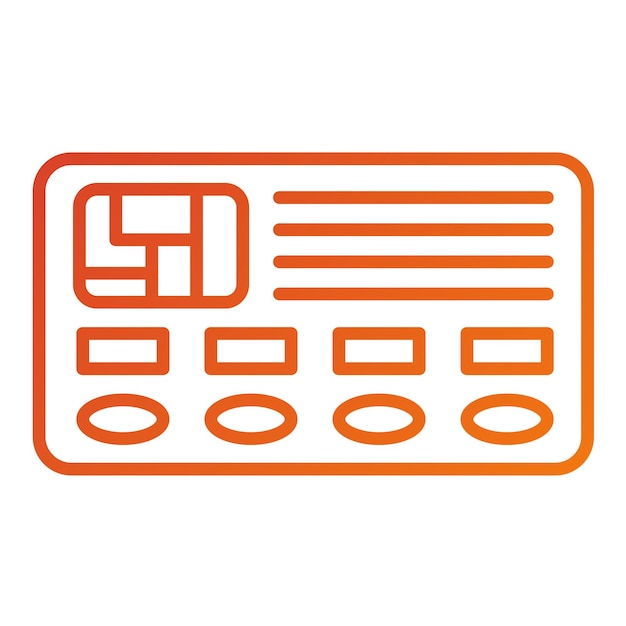 Diseño vectorial Estilo del icono de la tarjeta de crédito