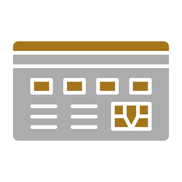 Diseño vectorial Estilo del icono de la tarjeta de crédito