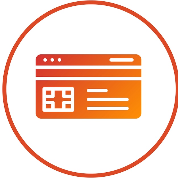 Diseño vectorial Estilo del icono de la tarjeta de crédito