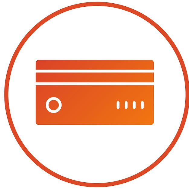 Diseño vectorial Estilo del icono de la tarjeta de crédito