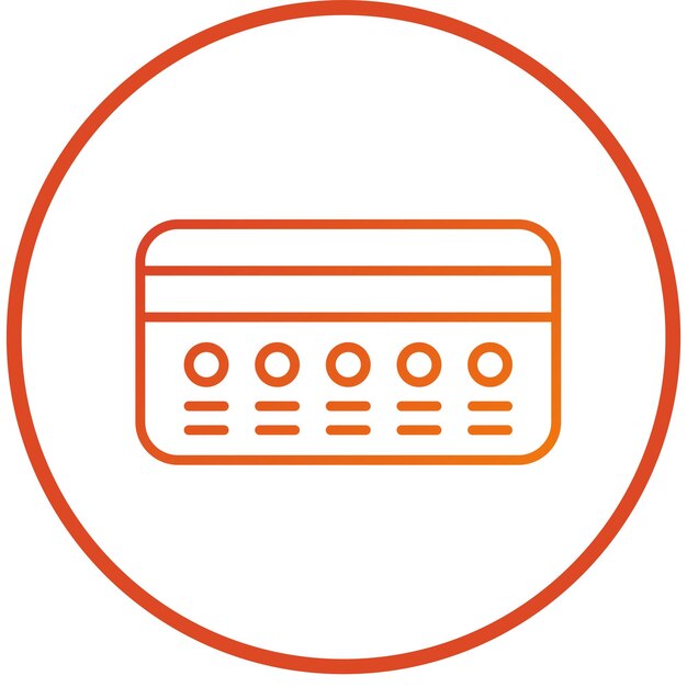 Diseño vectorial Estilo del icono de la tarjeta de crédito
