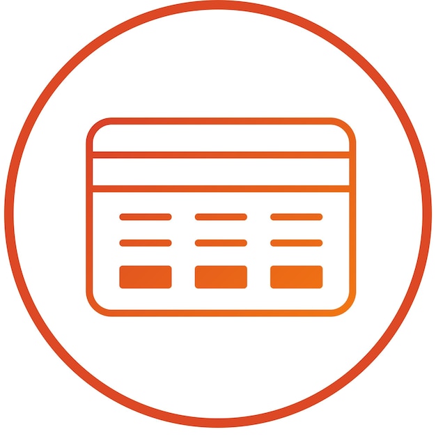 Diseño vectorial Estilo del icono de la tarjeta de crédito