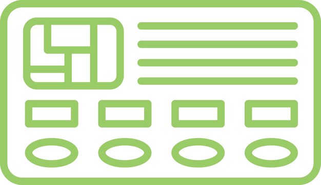Diseño vectorial Estilo del icono de la tarjeta de crédito