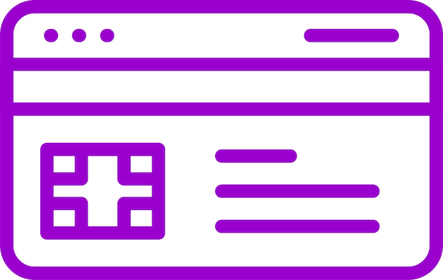 Diseño vectorial Estilo del icono de la tarjeta de crédito